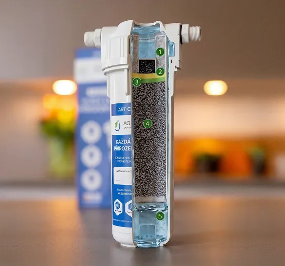 Schéma průtoku vody filtrem AQUA VIVA